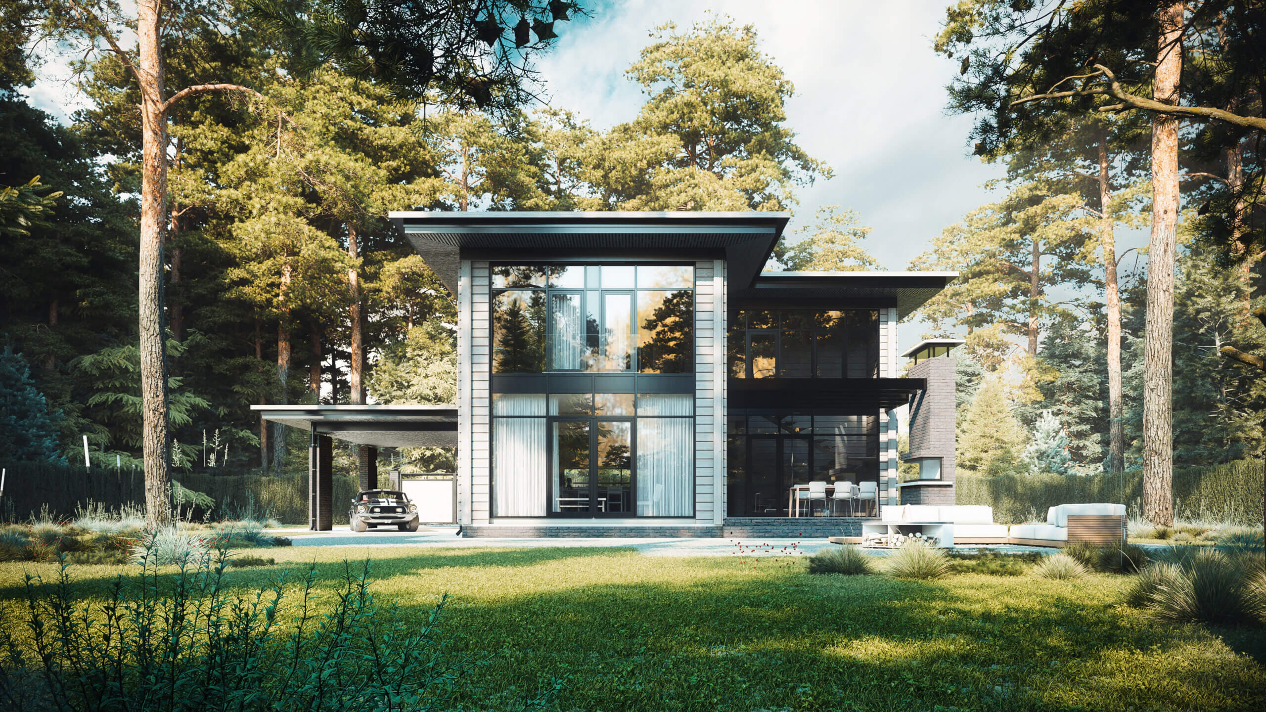 3d architectural exterior rendering